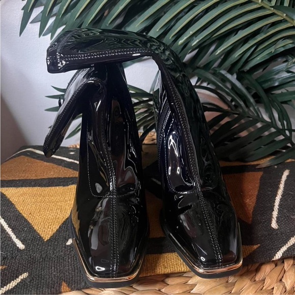 Black Patent Leather Ankle Boots - Picture 5 of 5